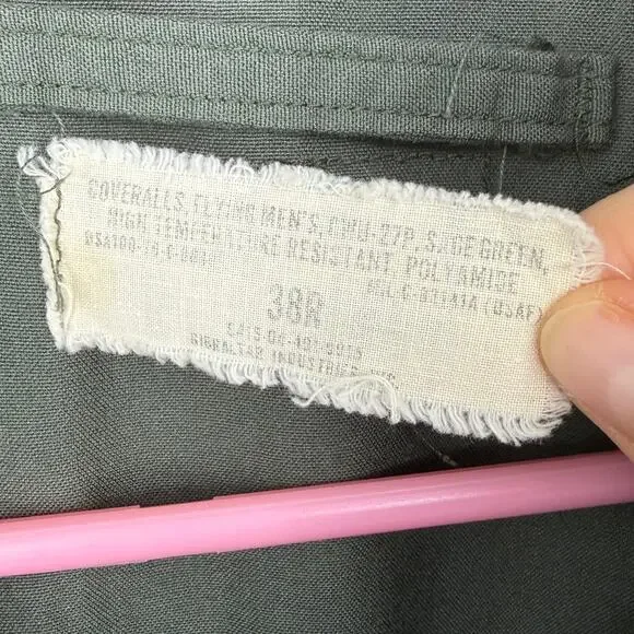 Union Made Vintage Flying Men's CWU-27P Fire Resistant Coveralls Size 38R - Picture 7 of 8